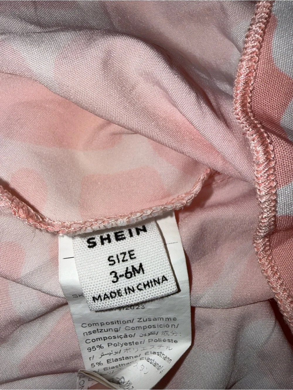 SHEIN Pink Animal-Print Ruffle Bow Sundress for Girls